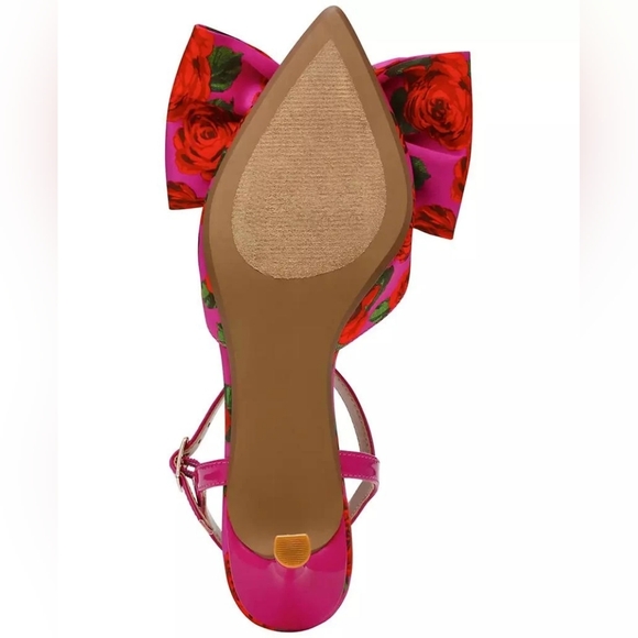 NEW Betsey Johnson Felipe Embellished Floral Ankle Strap Pump Size 10 - Picture 5 of 16